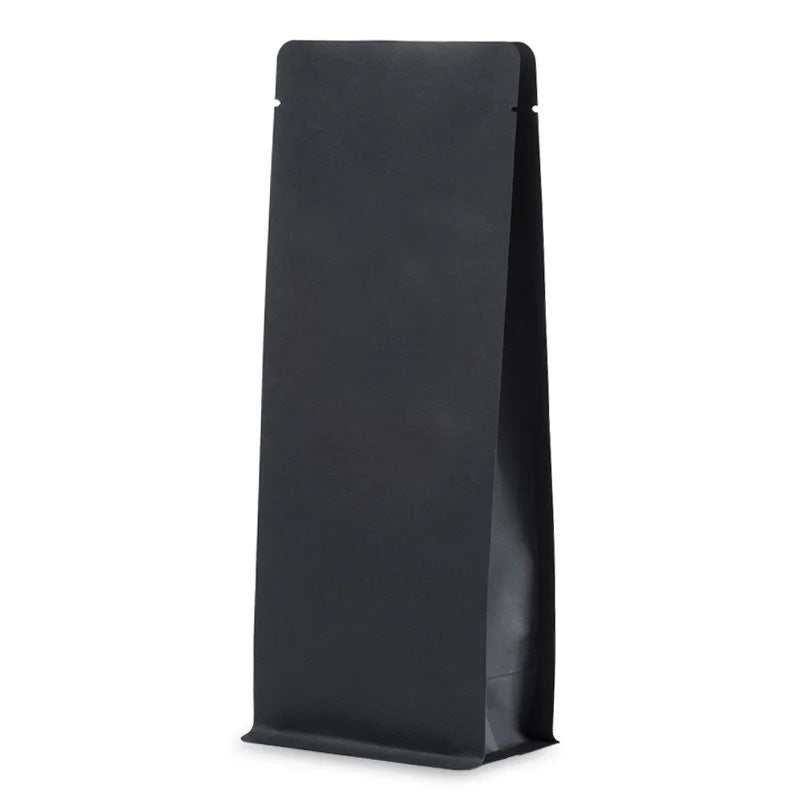 Черен крафт плик с плоско дъно