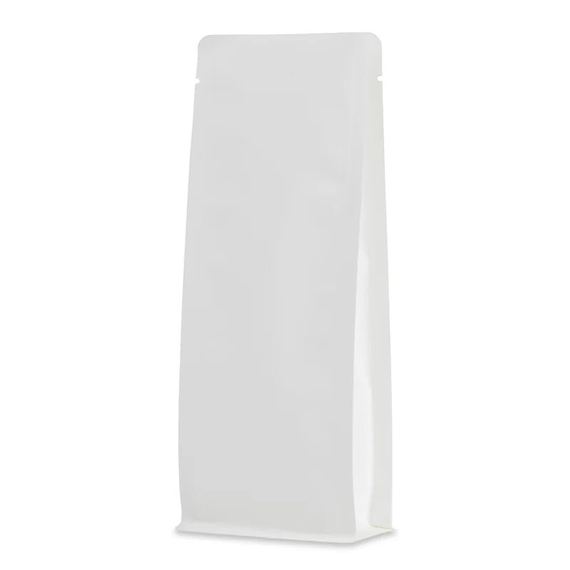 Бял крафт плик с плоско дъно