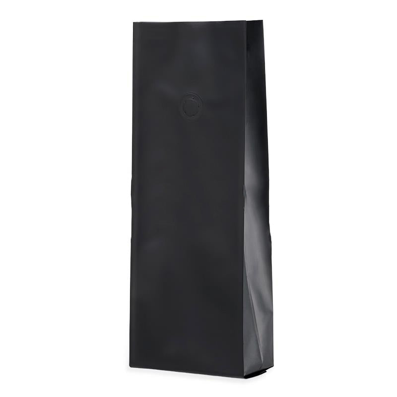 Черен плик със странично прегъване, матов завършек и клапа, 100% рециклируем